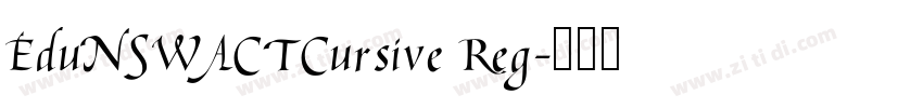 EduNSWACTCursive Reg字体转换